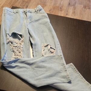 Casual Light Blue Boyfriend Jeans